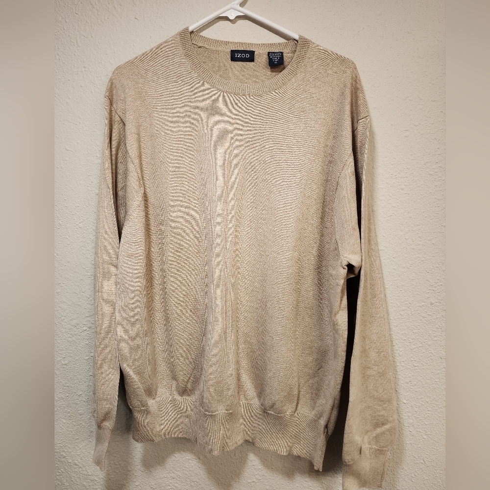 Izod Men's Beige Sweater Size XL